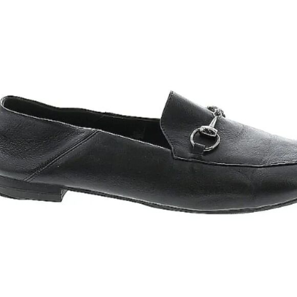 Black Silver Loafers Flats Size 39 - Picture 4 of 7